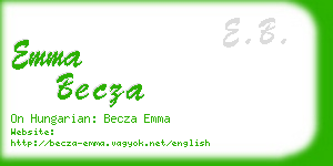 emma becza business card